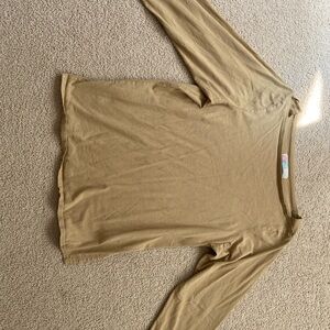 Free People Long Sleeve Tee - Tan